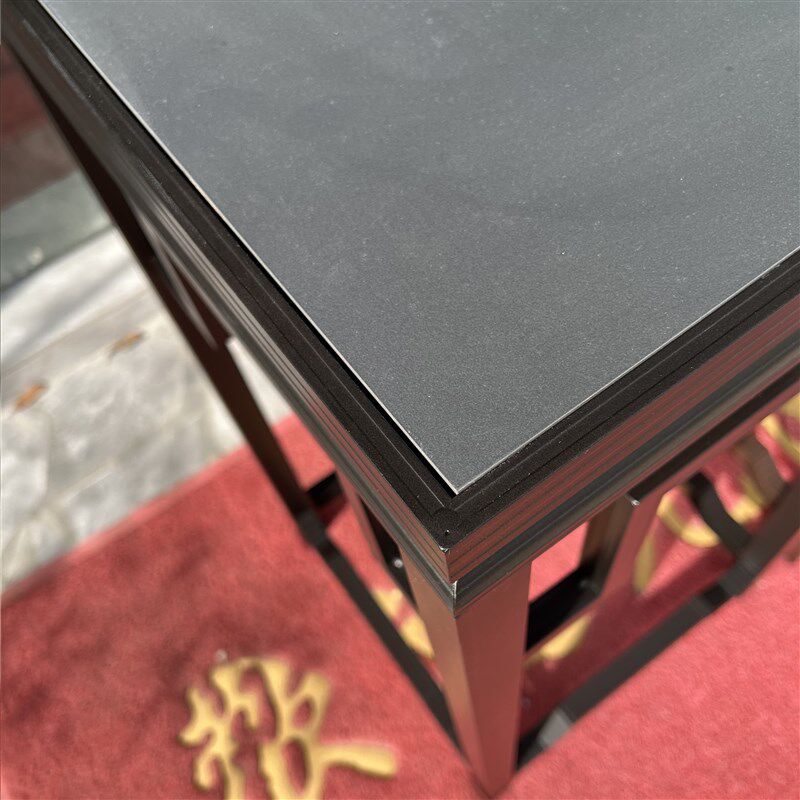 铝合金回纹花几中式铁艺黑色复古办公室内户外阳台花园绿植盆景架