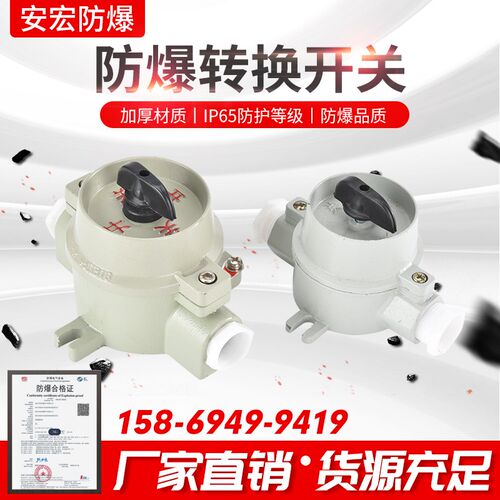 SW-10防爆照明开关防爆开关BZM铝合金10A220V380防水防尘防腐防爆