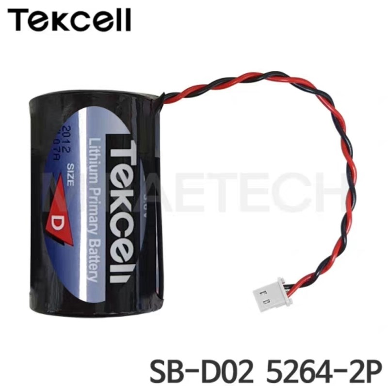 正品韩国TEKCELL SB-D02 3.6V D型一号电池注塑机专用5264插头