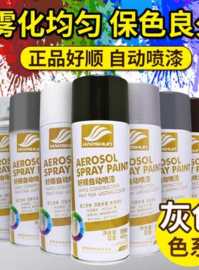 灰色自动喷漆室内墙面银灰色手摇家用家具木器手喷漆汽车油漆涂鸦