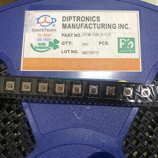 台湾产DIP圆达 贴片DTSM-62N-V-T/R 轻触开关 按键开关6*6*5 微动