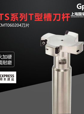 HTS槽刀铣刀杆T型铣刀杆 可转换T型铣刀 装CCMT060204T型换刀片