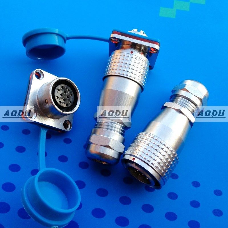 雷莫防水接头IP67 IP68 XS16华伦面板航空插头2 3 4 5 6 7 9 12芯