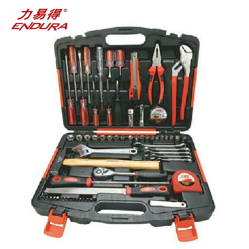 力易得工具70件套机修组套E1315扳手套筒棘轮扳手组套