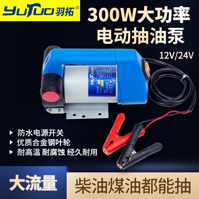 750w电动铸铁抽油泵 适用12v24v220v多电压 大吸力柴油泵可抽机油