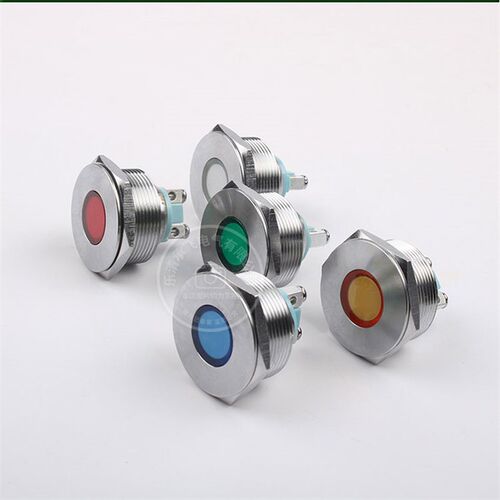 25mmLED金属指示灯高亮灯光防水平面电源指示灯6V12V24V220V五色