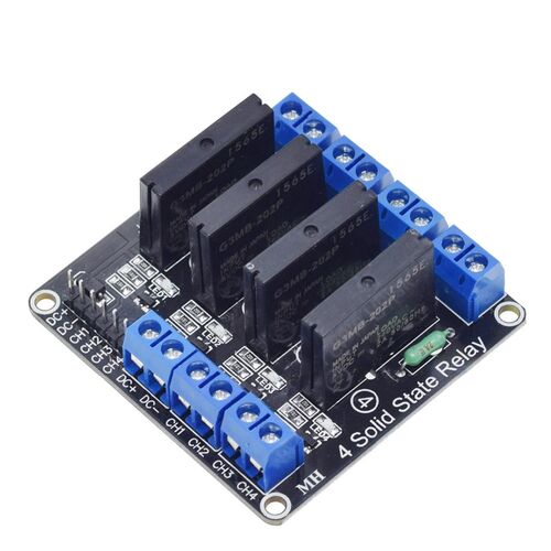 4路5V低电平固态继电器模块 带保险丝 固态继电器250V2A