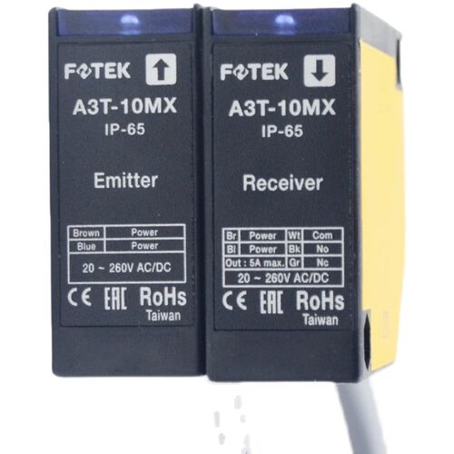 原装 阳明 FOTEK 24V对射光电开关传感器 A3T-10MX 20-260VAC/DC
