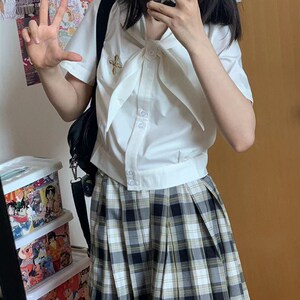 【小兔乖乖】校供可爱兔耳衬衫短款宽松jk制服狗皮皮
