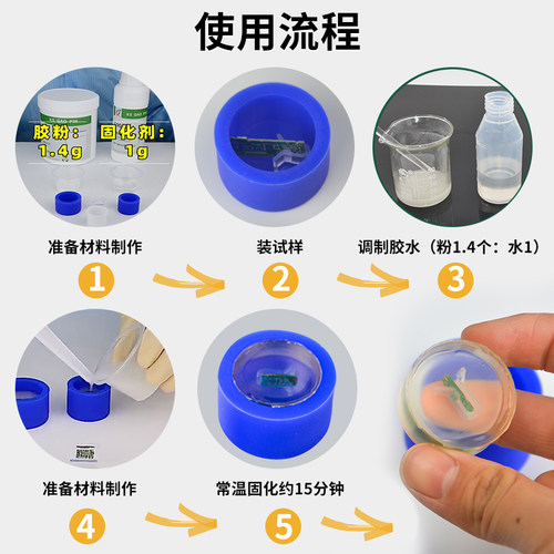 GAOPIN 金相冷镶嵌夹冷热镶嵌夹具金相实验切片模具夹金属透明三
