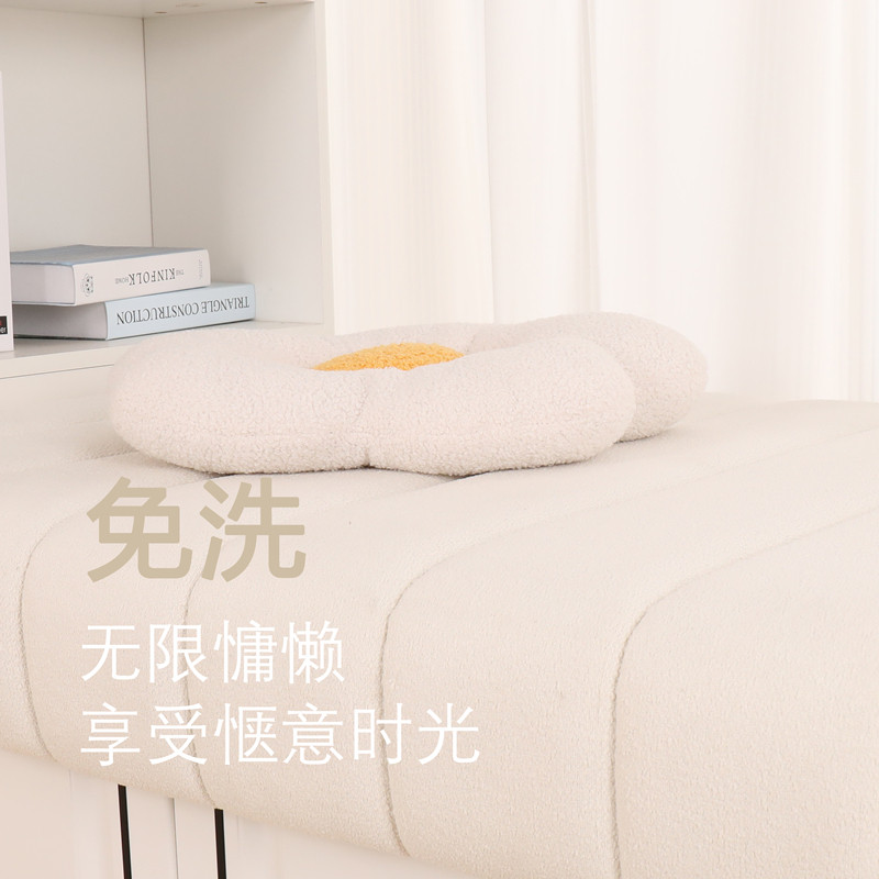 喻小姐防水防污泰迪绒飘窗垫窗台垫四季通用网红奶油风加厚定制