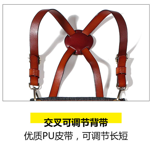围裙定制logo印字咖啡奶茶厨房餐厅烘焙男士专用理发师牛仔工作服