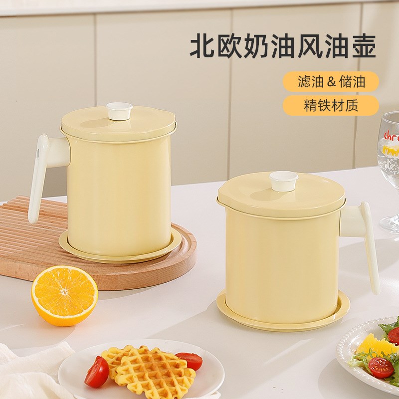 高颜值滤油神器油壶厨房家用油罐装炒菜油的壶带过滤网装油容器
