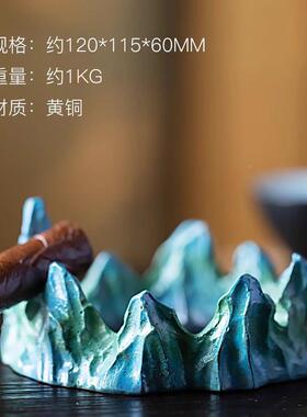 摆朱炳铜千里江山千里仁江山术烟灰缸工艺礼品摆饰实用创意艺办公