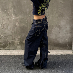 简约复古宽松直筒裤 后腰多调节 原牛后纽扣·不褪色 ICVIBE