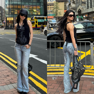 中低腰微喇牛仔裤 ICVIBE 翅膀系列·vtg料超密弹立体竹节