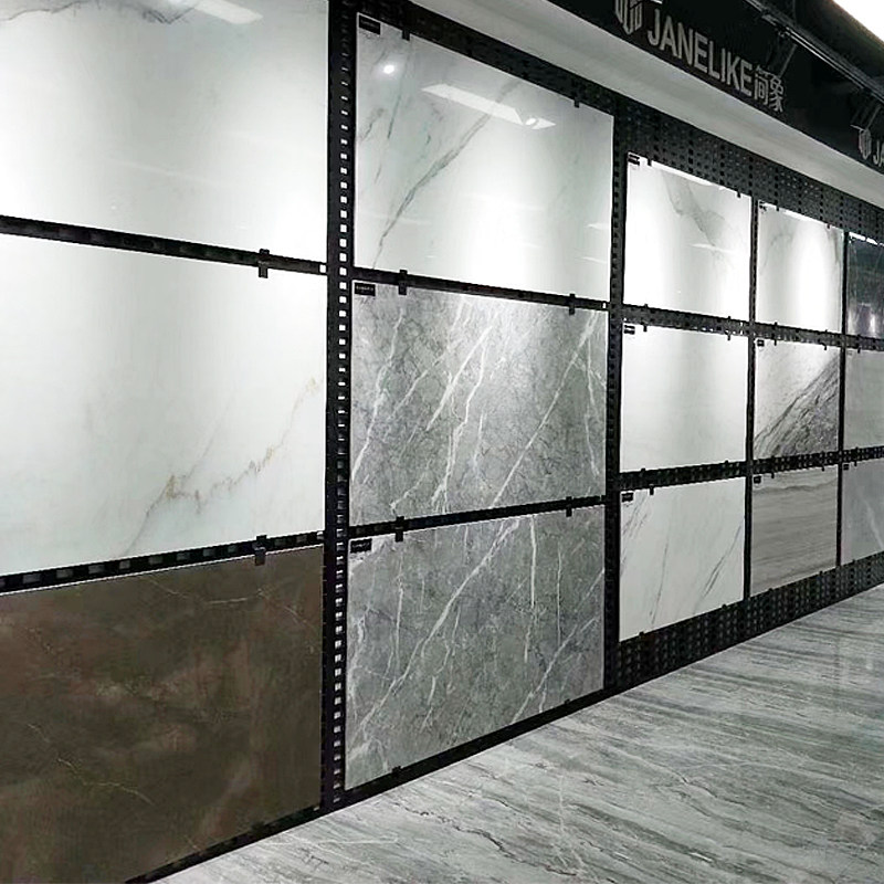 瓷砖陈列展示架洞洞板无缝双面样板展架挂墙冲孔板样品挂钩架子
