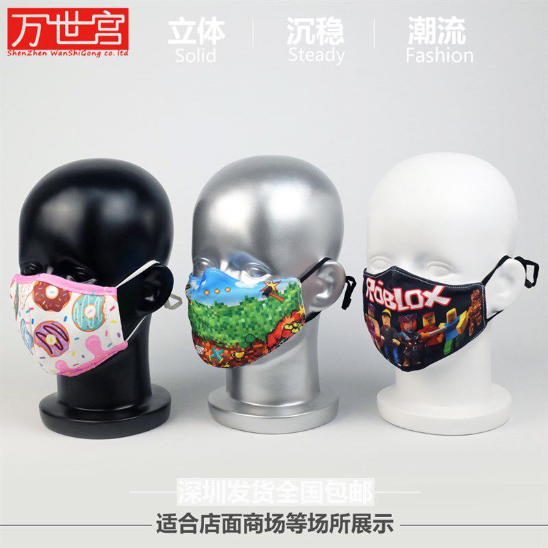 儿童假人头正常比例 1:1小孩假头支架头模展柜橱窗假模特头展示架