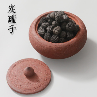 炭罐子茶叶罐黄铜筷手工铜筷拔火筷碳夹炭夹潮州工夫茶夹炭筷火钳