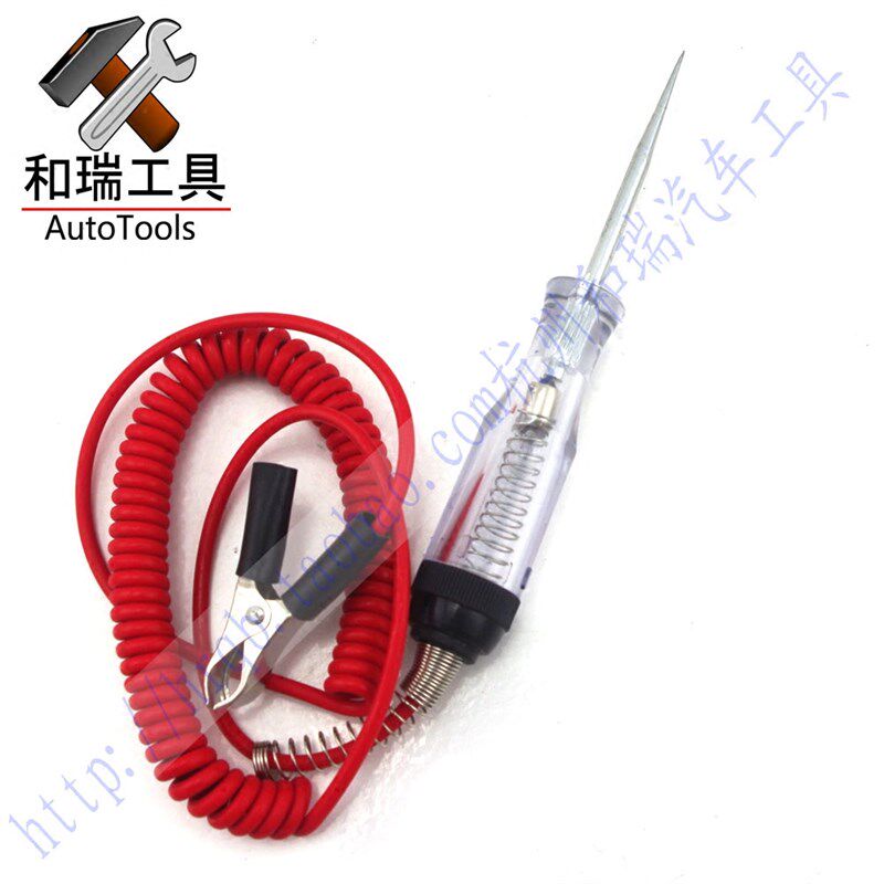 汽保工具修车试电笔 汽车电笔 6-12V大号弹簧线汽车测电笔