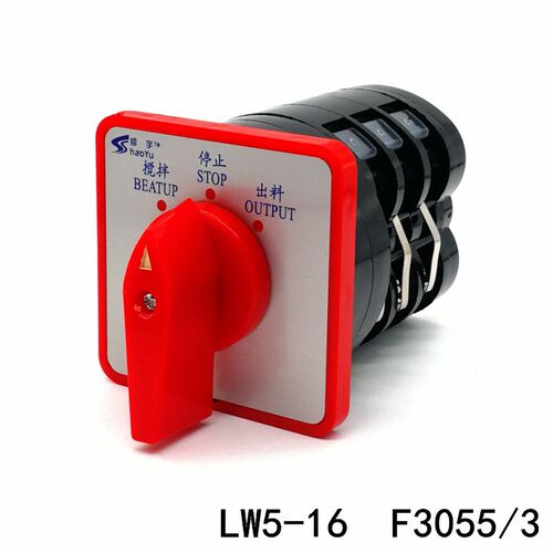 LW5-16 F3055/3 万能转换开关 搅拌 停止 出料 三档三节 两路切换