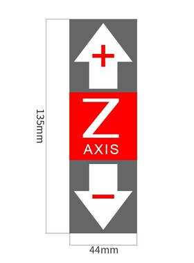 雕刻机配件安全标识PVC开关标识安全警示牌X/Y/Z轴标签1325标示