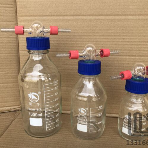 250 500 1000ml 玻璃缓冲瓶 GL45真空减压抽滤过滤装置安全瓶