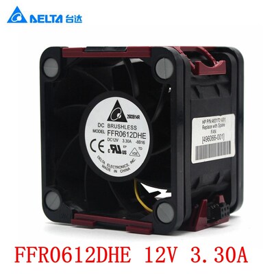台达FFR0612DHE DC12V 3.30A6038 6CM电源风扇服务器暴力散热风扇