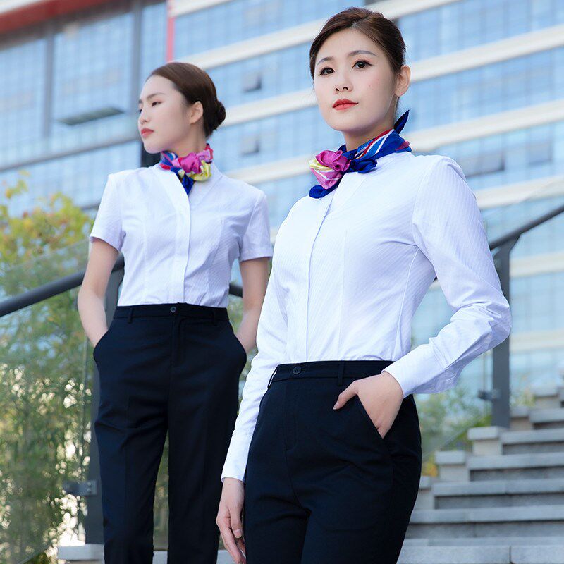 南航空姐制服女职业套装高端金店前台工装L物业售楼部美容师工作