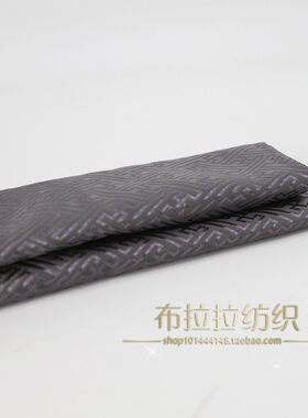 高档多色黑色中回纹城墙纹万字纹织锦缎丝绸缎子古装布料汉服面料