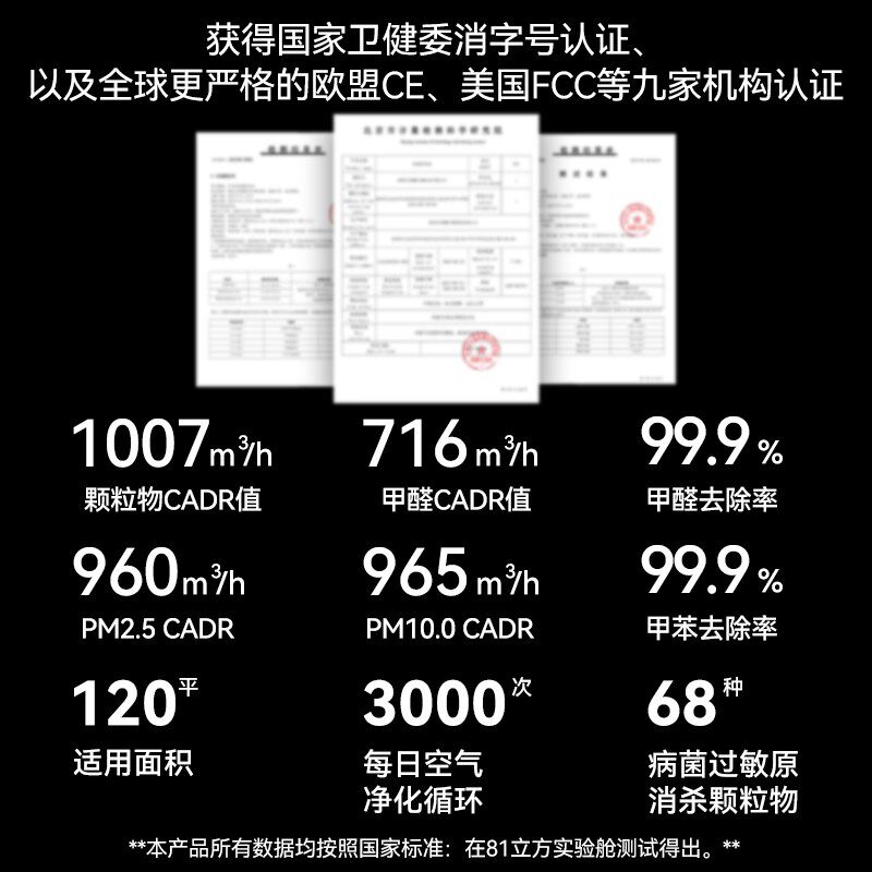 宫菱空气消毒机空气净化器吸附分解除醛除菌全链路消杀11重滤净