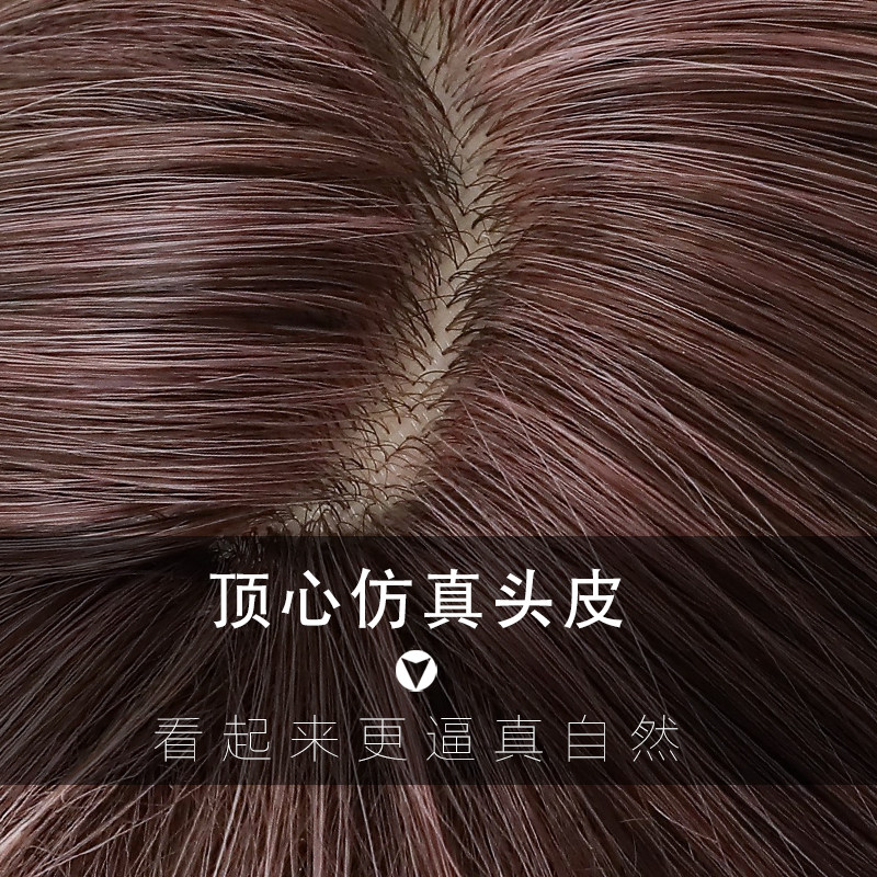 真发假发女短发自然逼真全头套式中长发发型锁骨发真人发丝送妈妈