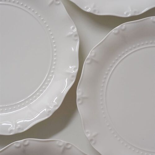 西洋建筑轮廓感咖啡杯碟优雅花型下午 红茶杯碟陶瓷茶杯托3件套装