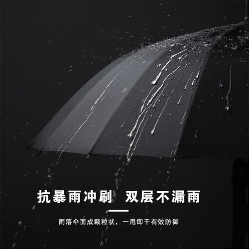 32骨超大雨伞双层加厚加固加大自动长柄伞双骨抗风暴直杆三人定制