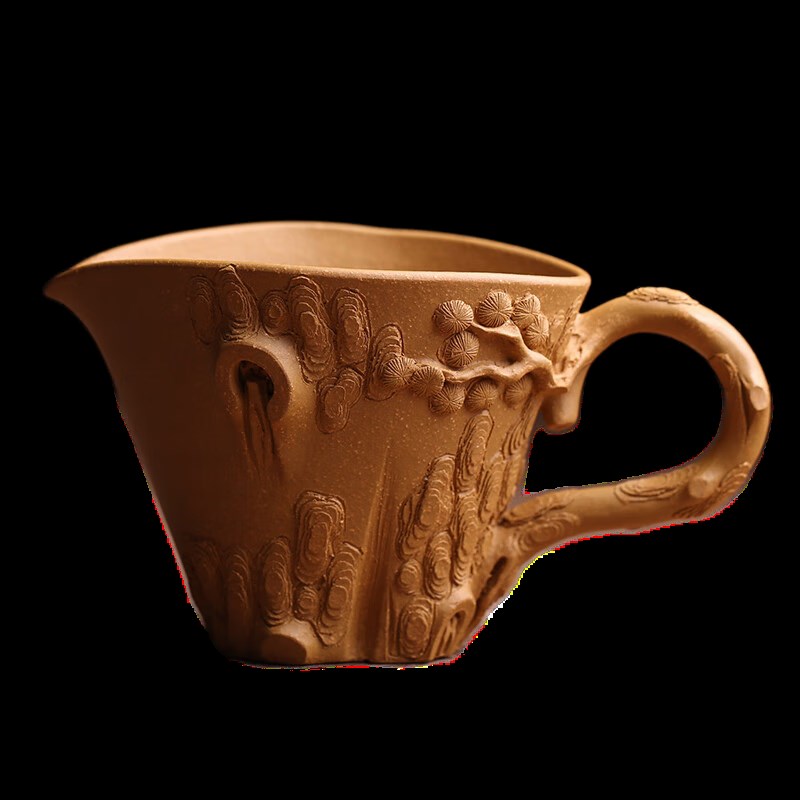 宜兴原矿紫砂茶杯松桩公道杯分茶器主人杯中式功夫茶具全手工名家