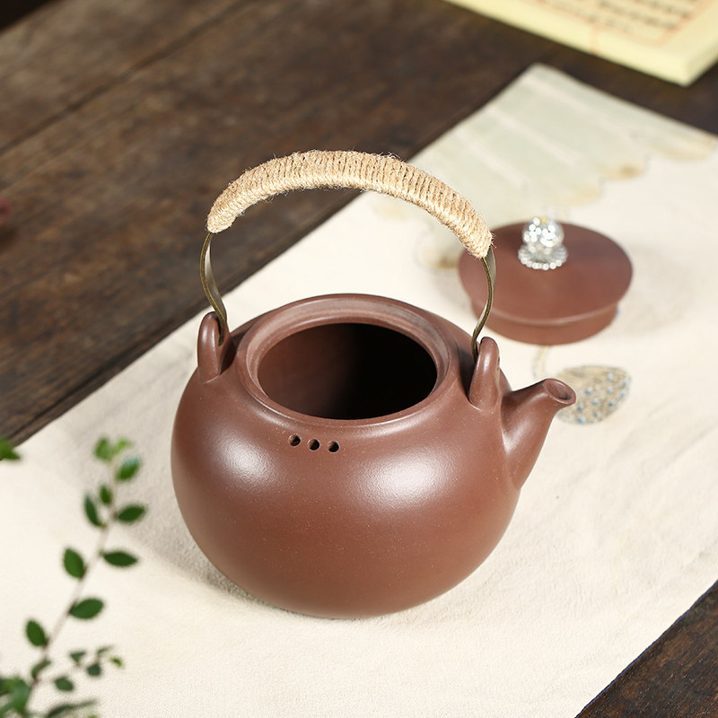 宜兴提梁紫砂壶电陶炉煮茶壶煮水蒸茶器电热烧水茶炉陶瓷茶具套装