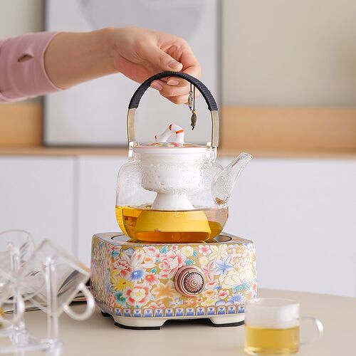 电陶炉煮茶器耐高温玻璃茶壶全自动小型烧水壶家用电茶壶茶具套装