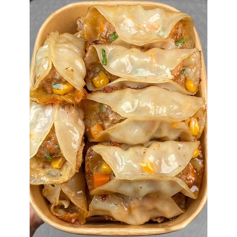 锅贴打包盒专用一次性烧麦盒子拇指生煎包烧卖煎饺蒸饺餐盒灌汤包