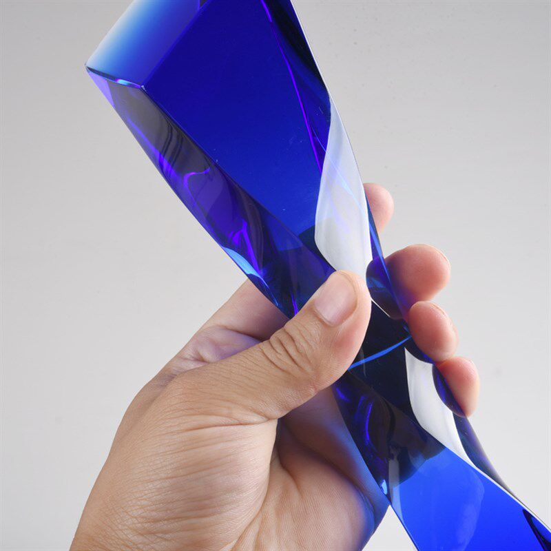 刻字水晶奖杯奖牌定制创意比赛团队颁奖刻字定做订制蓝色五角星