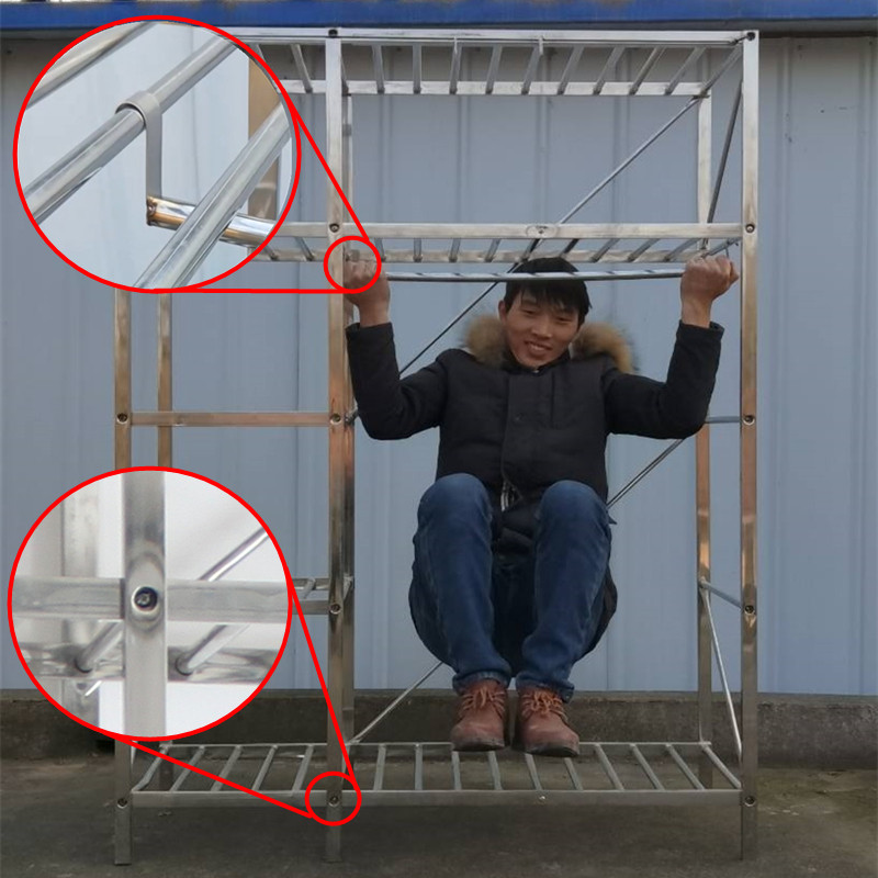 简易布衣柜不锈钢加粗加厚钢管螺丝组装布衣橱挂衣柜全钢折叠架子