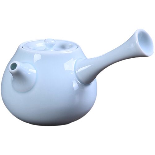 陶瓷定窑日式侧把壶功夫茶具茶壶复古茶室泡茶器中式色釉单壶家用