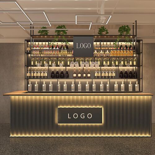 酒吧收银柜台吧台桌饭厅烧烤v店前台接待台饭店清吧收银转角前台