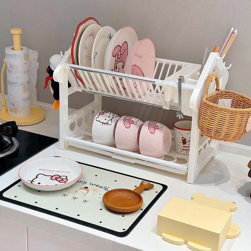 ins简a约屋子造型碗架厨房餐具碗盘收纳架筷子勺子架大容量餐具架