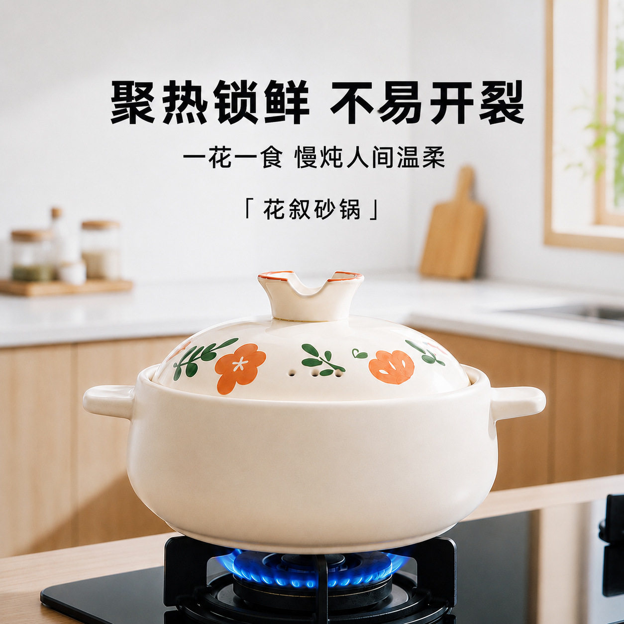高颜值砂锅煲家用燃气灶专用炖锅陶瓷煲仔饭锅干烧不裂汤锅沙锅图片