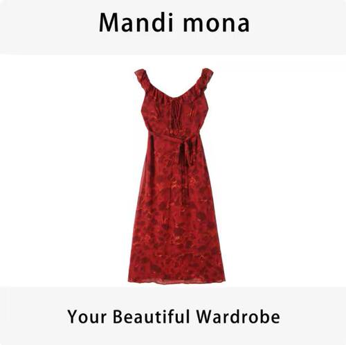 Mandi mona /【幽兰茉莉】气质名媛设计感连衣裙 MM409W111