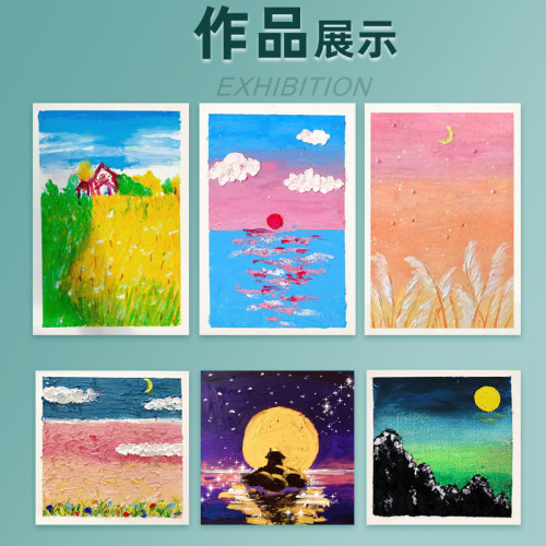 油画棒专用纸正方形10cm15cmA4A5绘画肌理画纸美术重彩油画纸特种