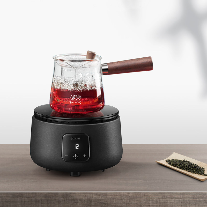 吉谷智能电陶炉家用煮茶玻璃壶专用迷你圆形围炉煮茶炉墨器TX08