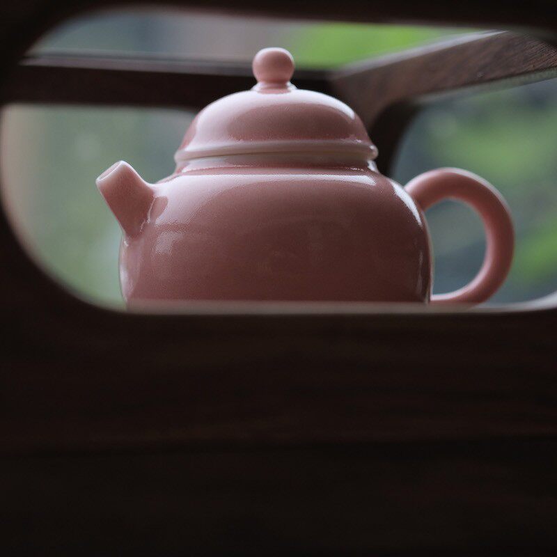 天野漫粉色釉陶瓷泡茶小壶中式粉色茶具单壶迷你可爱少女心