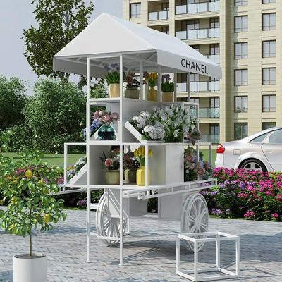 移动架子花户外铁艺车公园落地式展示商场活动现场摆件定制装饰车