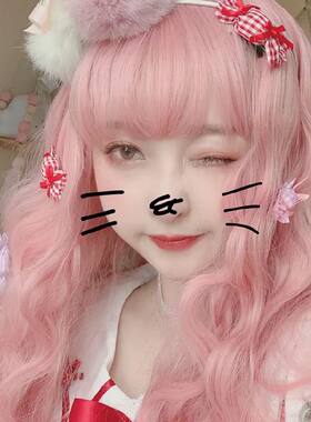 原宿软妹lolita假发女长发甜美可爱空气刘海长卷发型街拍彩色假毛